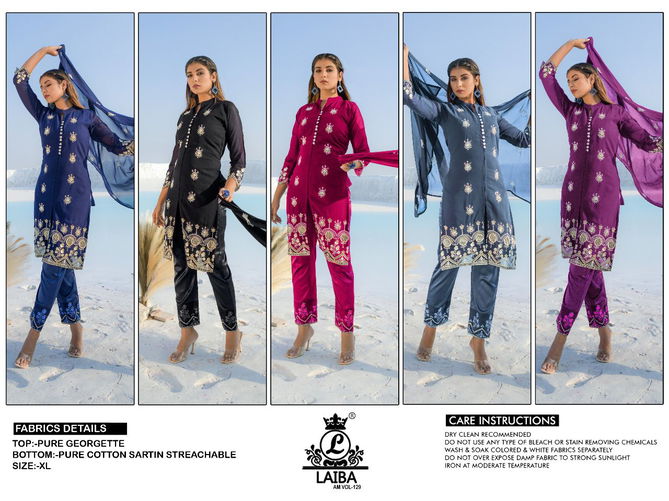 Laiba Am 129 New Designer Ethnic Wear Ready Made Suit Collection